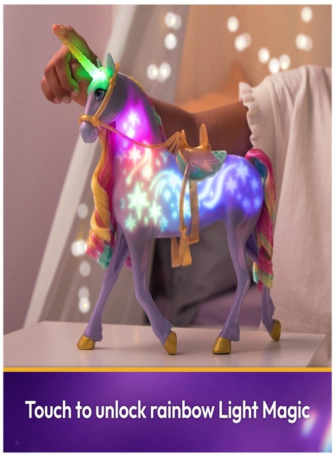 Unicorn Academy أكاديمية يونيكورن، لعبة يونيكورن تفاعلية مضيئة بألوان قوس قزح مع أضواء وأصوات وموسيقى، دمى وألعاب يونيكورن للبنات من عمر 4 سنوات فما فوق - Image 4